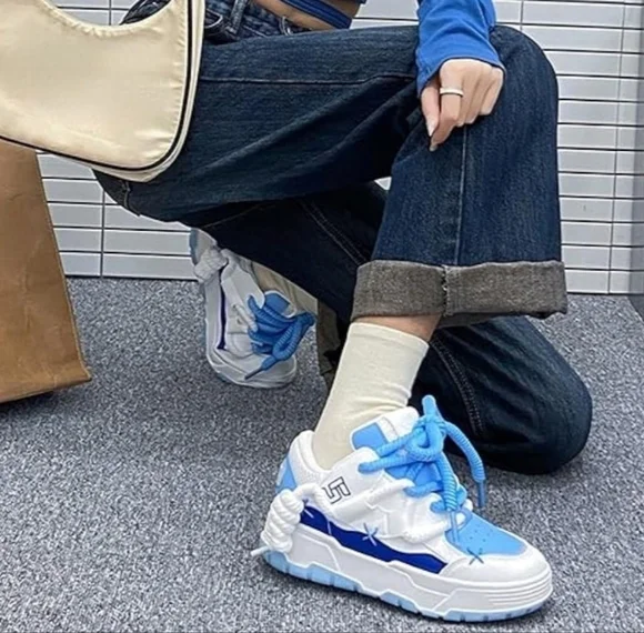 Baby Blue Y2k Sneakers - Picture 5 of 5